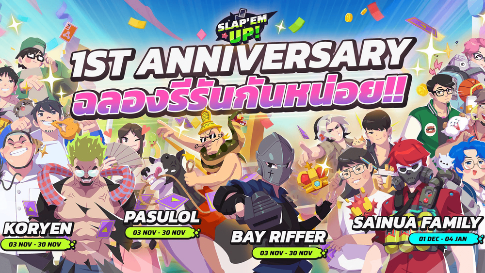 Slap 'em UP! 1st Anniversary Celebration: 4 Collab Reruns & Up to 4,000 Bonus Diamonds!
